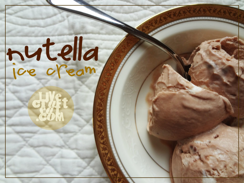 Homemade Nutella Ice Cream Recipe Live Craft Eat