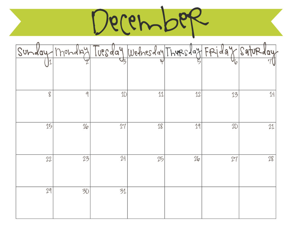 December 2013 Calendar - Free Printable | Live Craft Eat