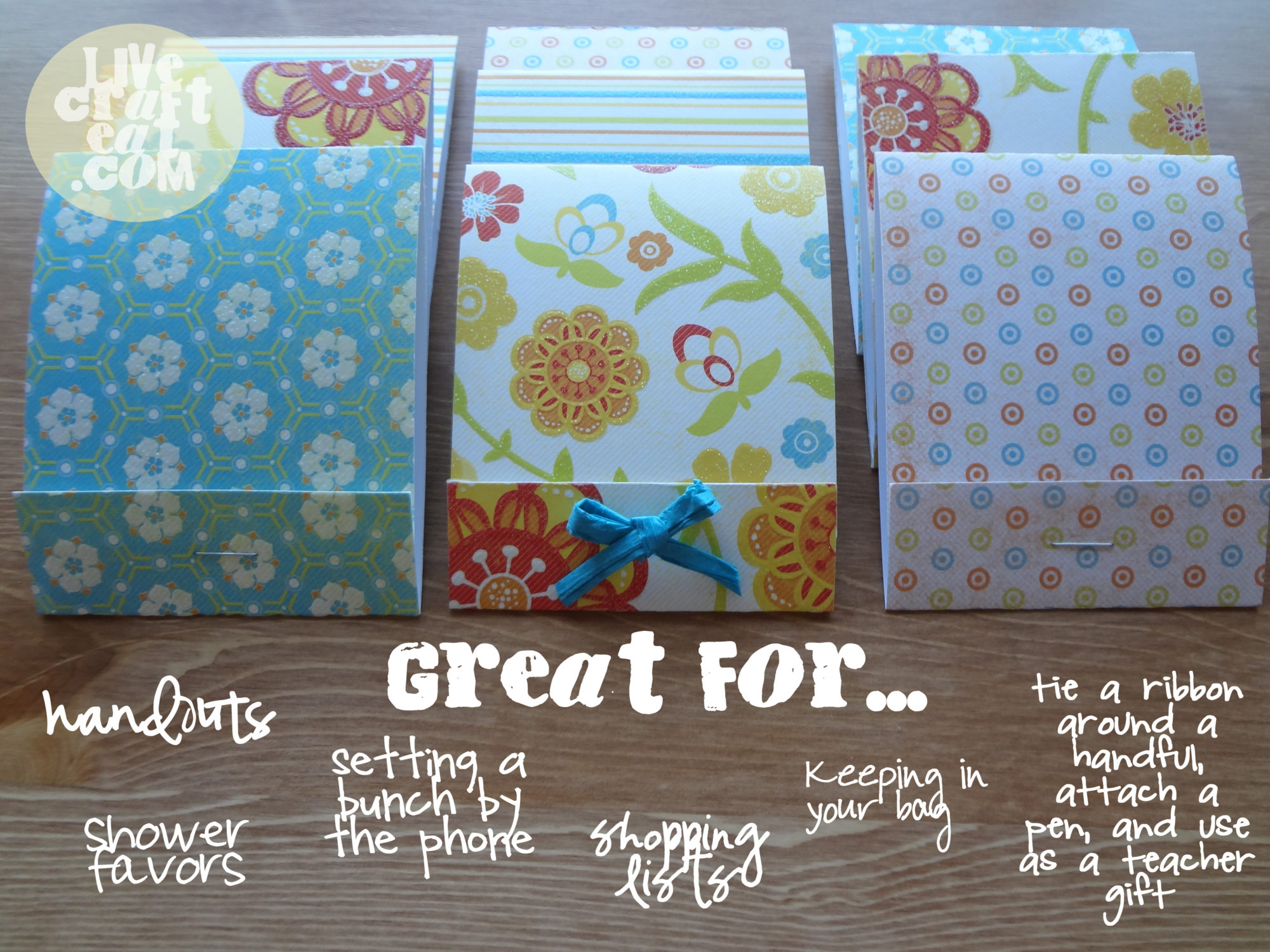 How To Make A Matchbook Notebook Live Craft Eat