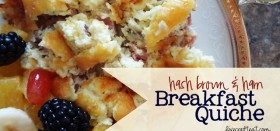 hash brown & ham breakfast quiche