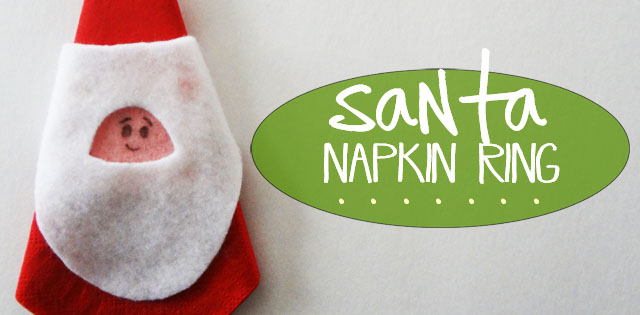 DIY Christmas Napkin Rings - Free Santa Template | Live Craft Eat