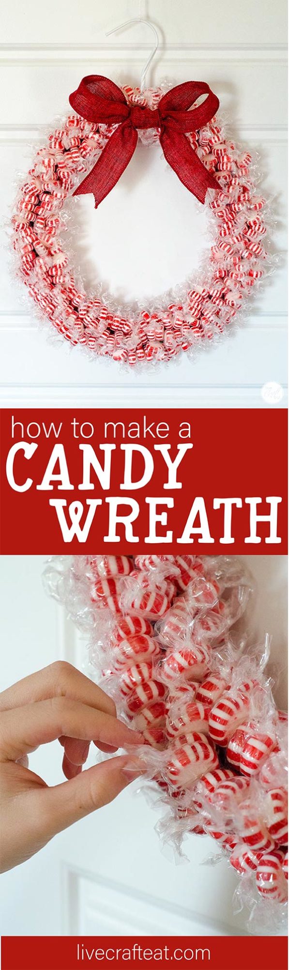 how to make a wreath out of candy