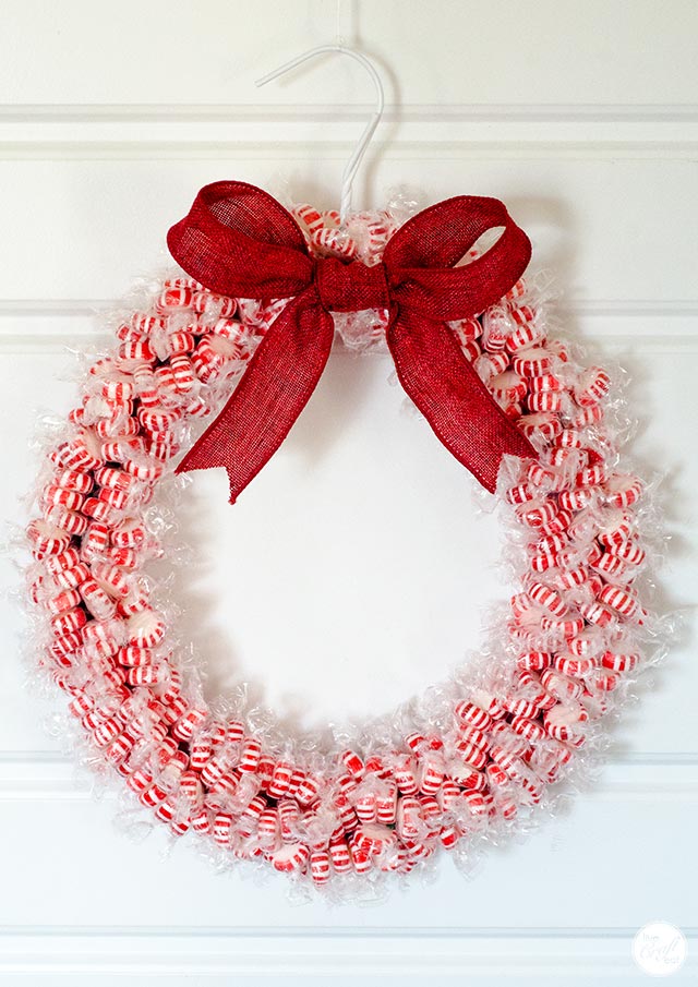 how to make a candy wreath :: step-by-step tutorial