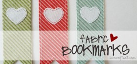 fabric bookmarks with hearts