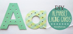 diy alphabet lacing cards :: help your child learn to write