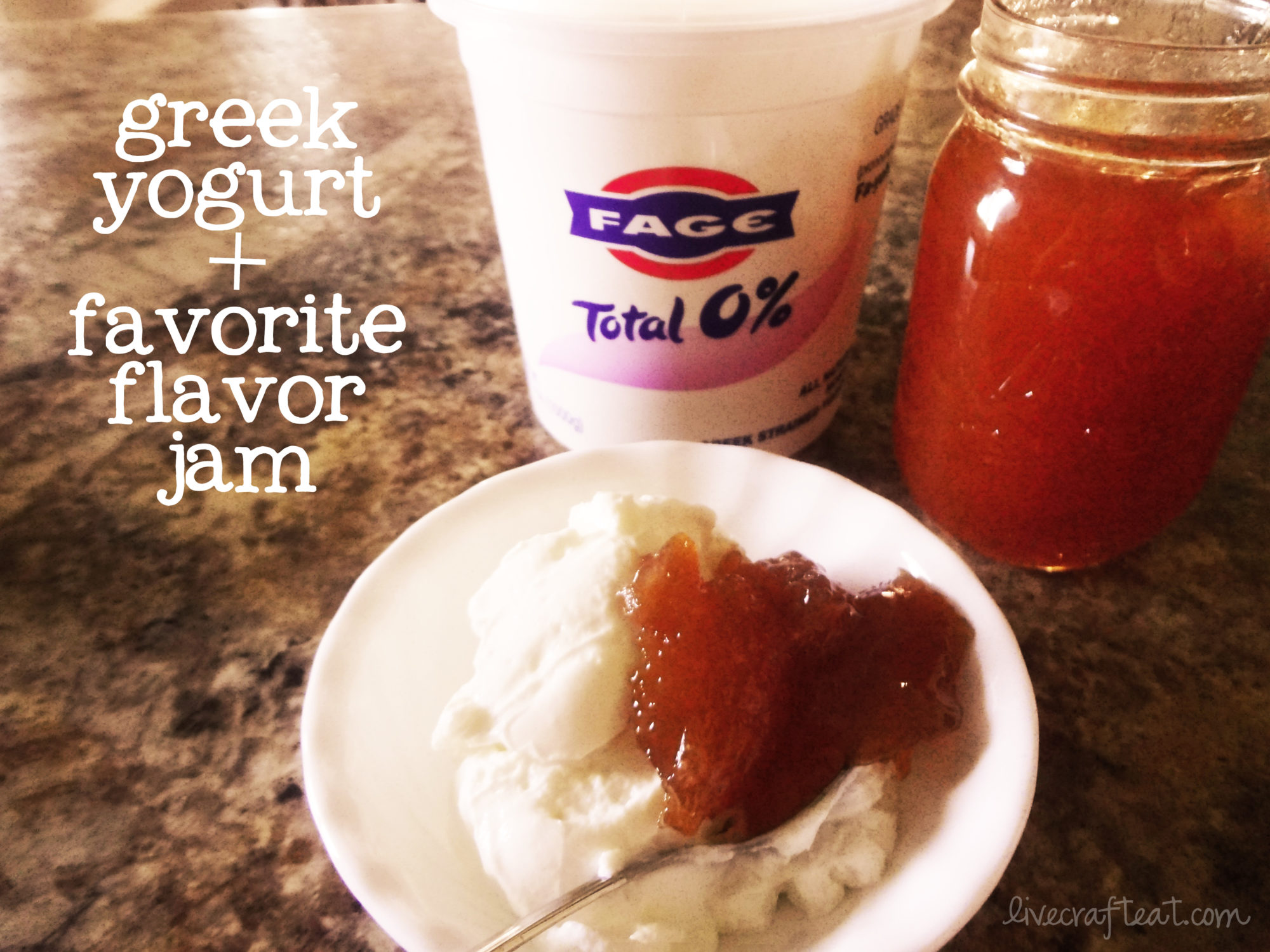 Yogurt + Jam & List of Healthy Snacks Free Printable Live Craft Eat