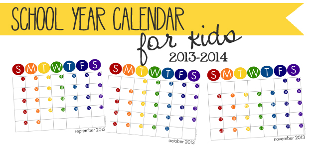 printable school year calendars