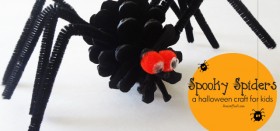 spooky spiders :: an easy halloween craft for kids