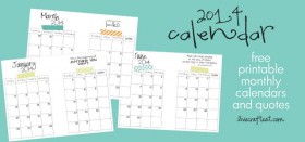 2014 monthly planner calendars :: free printables