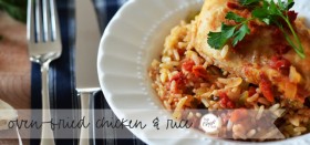 oven fried chicken & rice