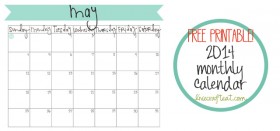 free printable calendar :: may 2014