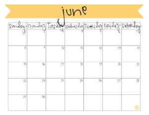 June 2014 Calendar - Free Printable | Live Craft Eat
