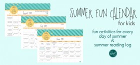 summer fun calendar for kids :: 2014