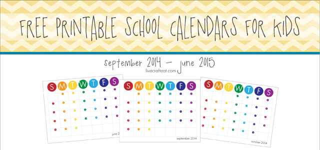 2014 and 2015 calendars