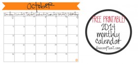 free printable october 2014 calendar