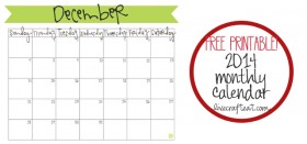 free printable december 2014 monthly calendar