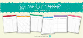 free printable menu planners