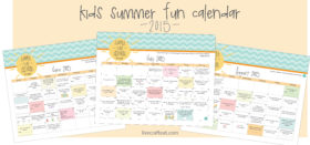 summer fun calendar for kids :: 2015