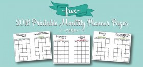 free 2016 printable monthly calendars in A5 size - just print, cut, and organize!