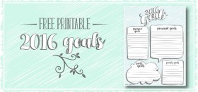 free printable :: 2016 goals
