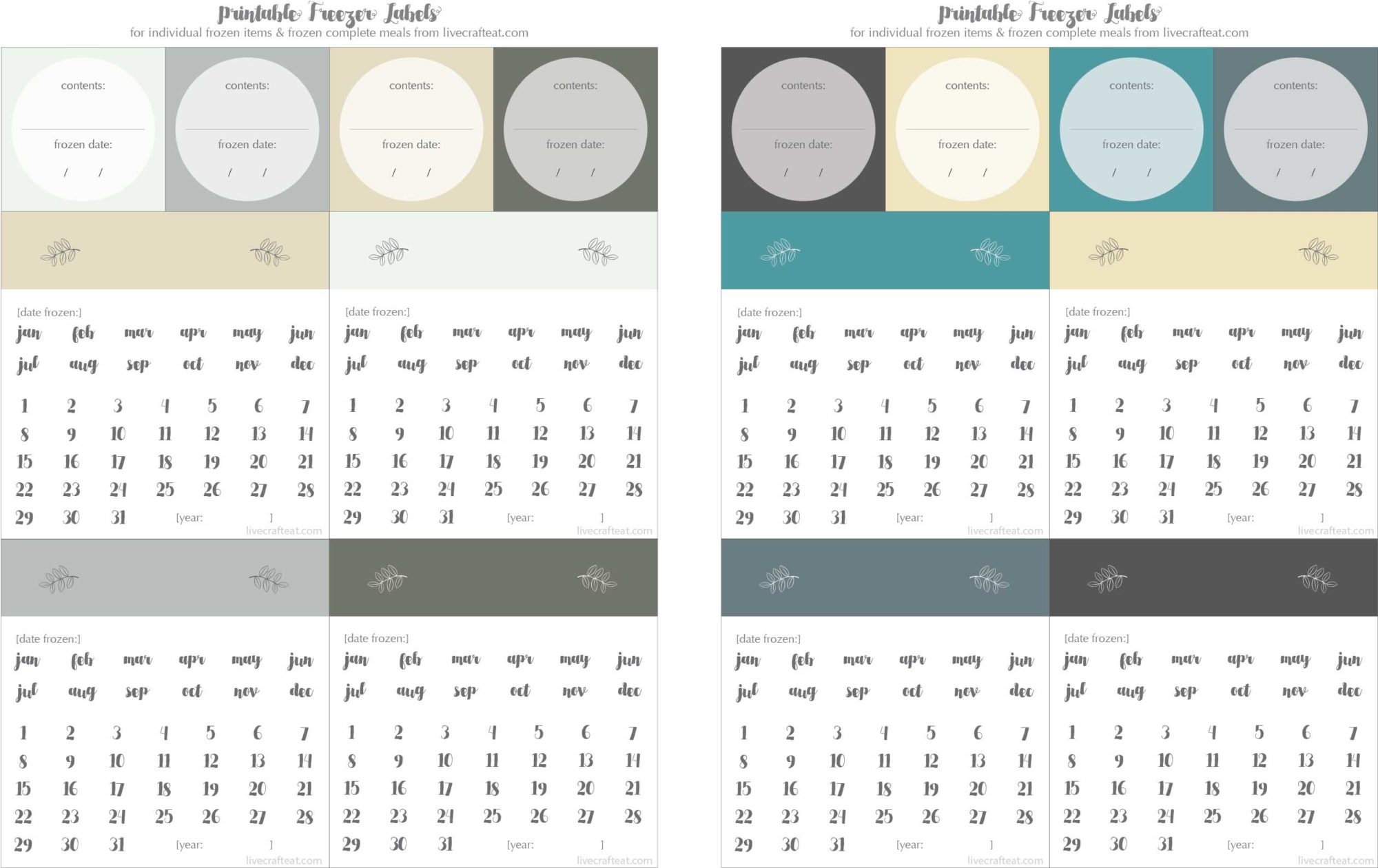 Free Printable Freezer Labels Live Craft Eat