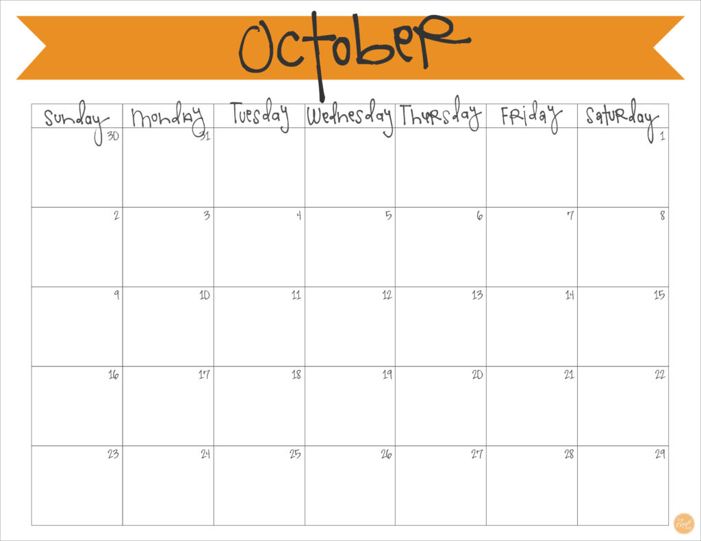 october 2016 calendar free printable live craft eat october printable calendars
