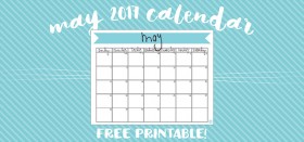 free printable may 2017 monthly calendar!!