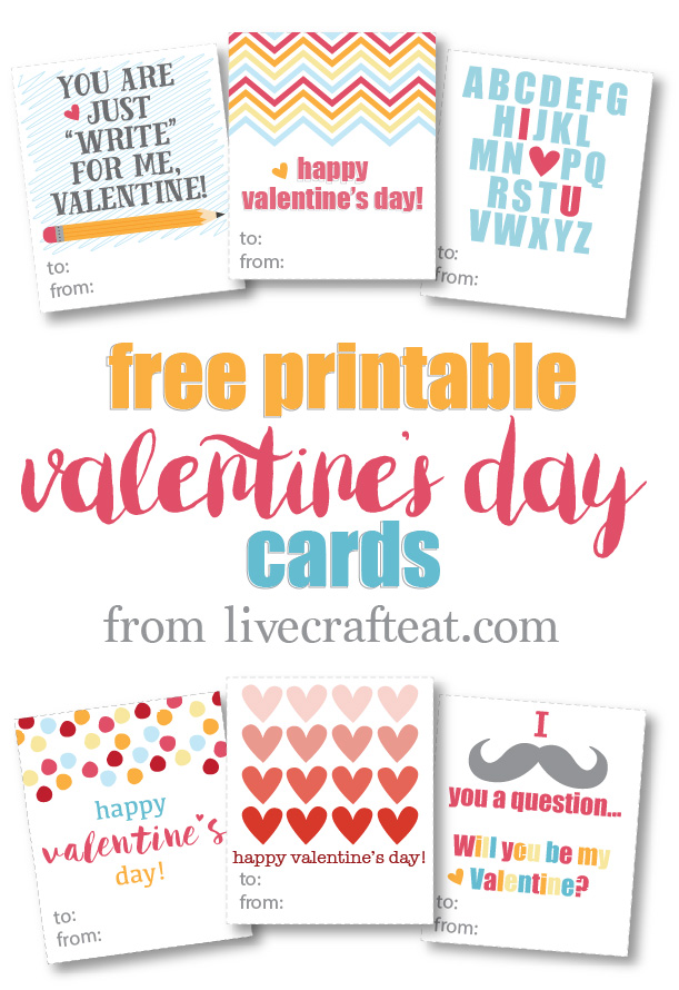 free printable valentine's day cards! it's so easy to just print, cut, and use however you'd like. great for kids to give to their friends!