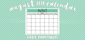 free printable monthly calendar :: august 2017