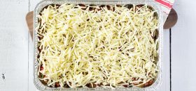 mozzarella layer on lasagna