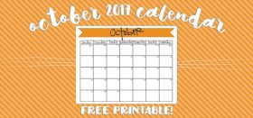 free printable monthly calendar :: october 2017