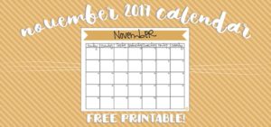 November 2017 Calendar - Free Printable | Live Craft Eat
