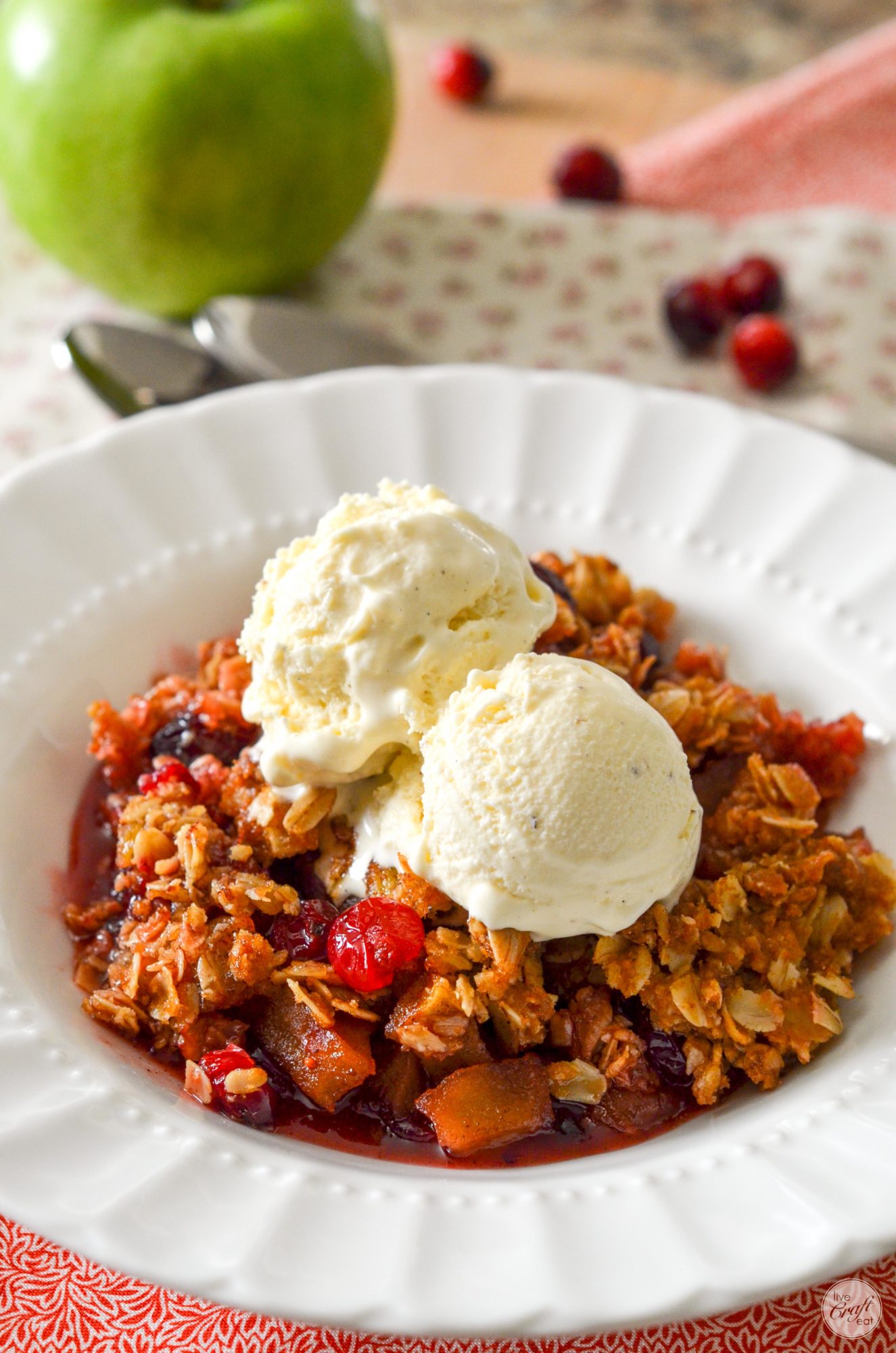 amazing cranberry apple crisp recipe :: perfect for a fall dessert!