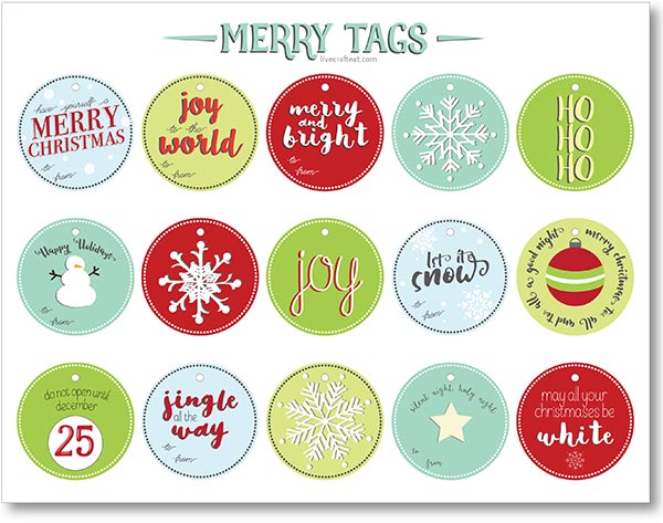 Free Printable Christmas Labels!