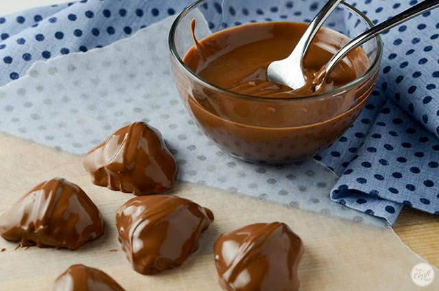 chocolate covered homemade caramel turtles