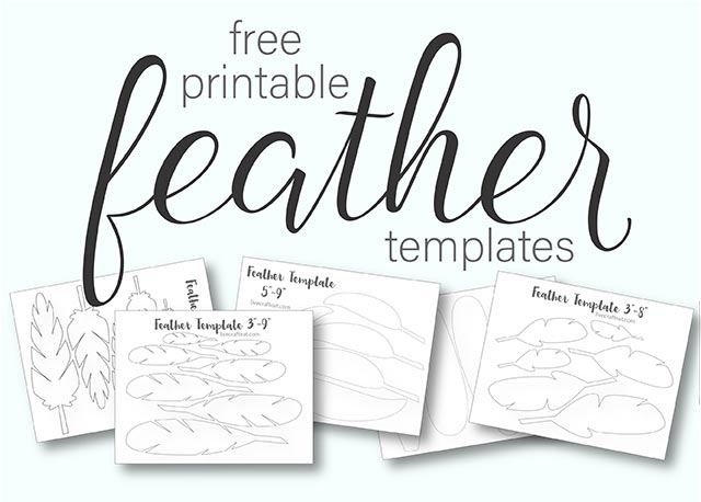 Printable Turkey Feather Patterns & Templates - Free | Live Craft Eat