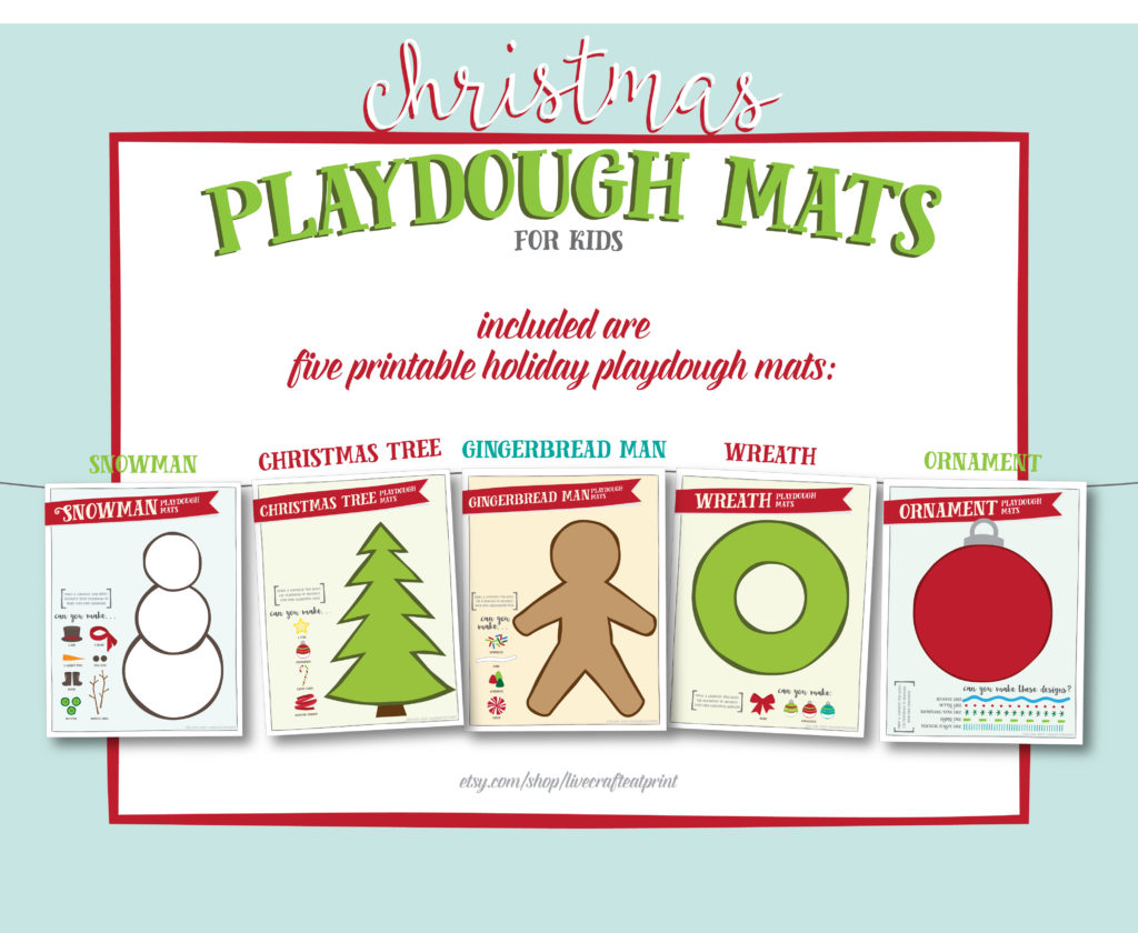 free printable playdough mats