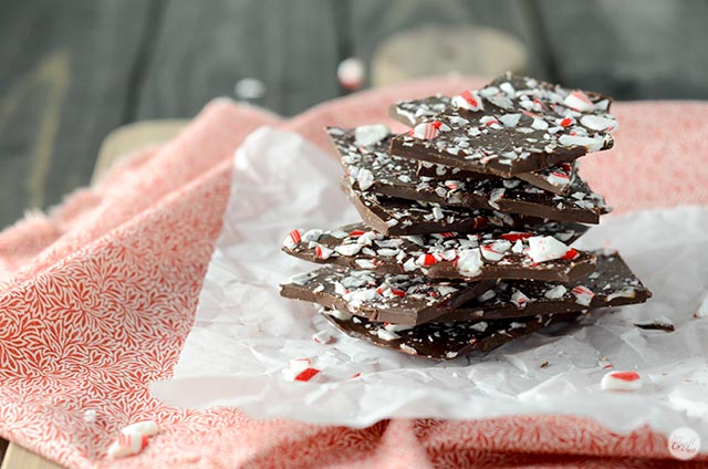 candy cane chocolate bark