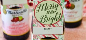 printable christmas-themed bottle tags