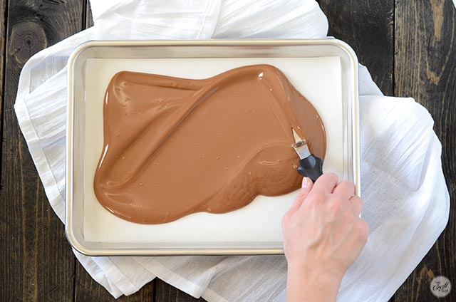 melted chocolate sheet