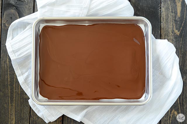 melted dark chocolate