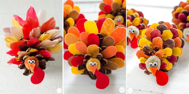 pinecone turkey crafts