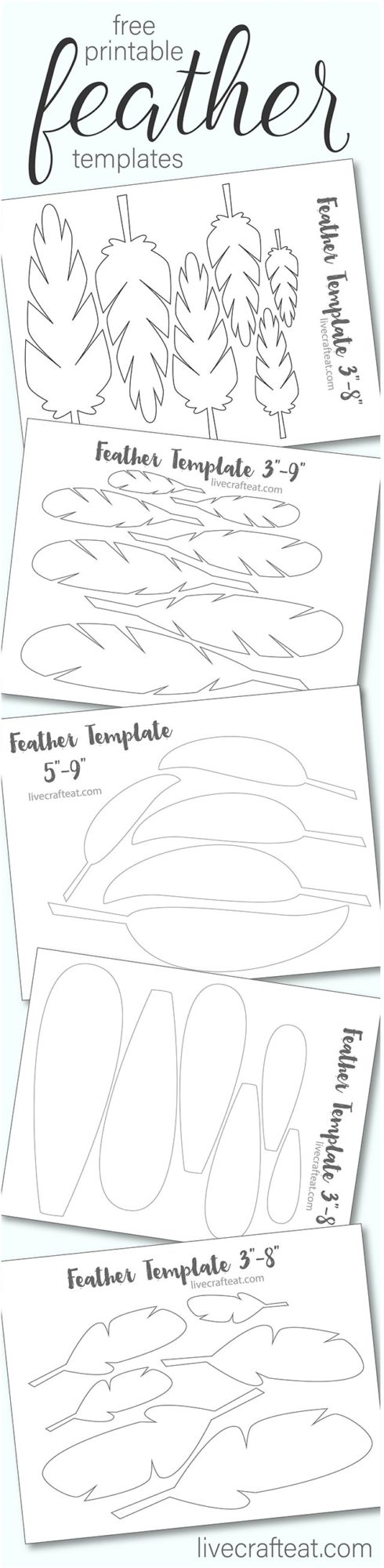 free printable feather templates