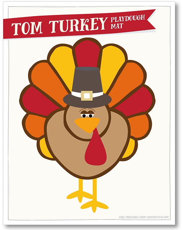 turkey playdough mat :: free printable
