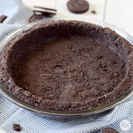 easy oreo cookie pie crust - only 2 ingredients!