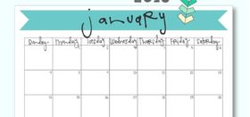 free printable january 2018 monthly calendar