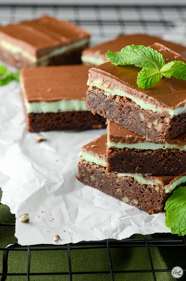 mint brownies and decide whether to eat them straight or add Andes or Oreos...