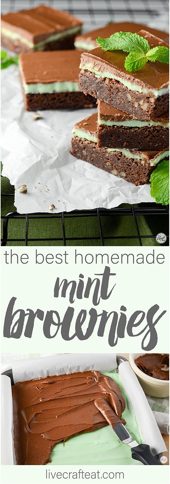 soft and chewy chocolate mint brownies