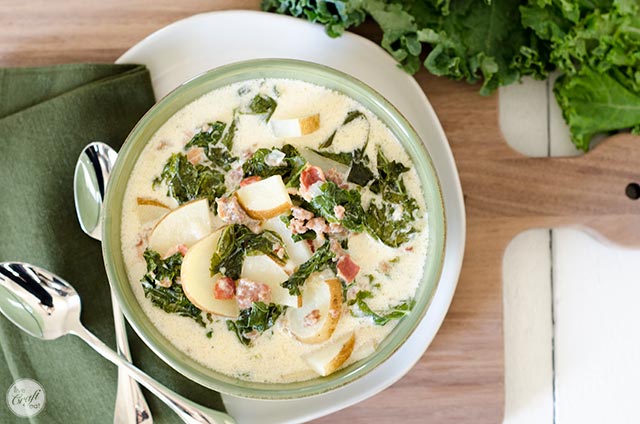 this bacon, sausage, kale, and potato soup warms my soul.