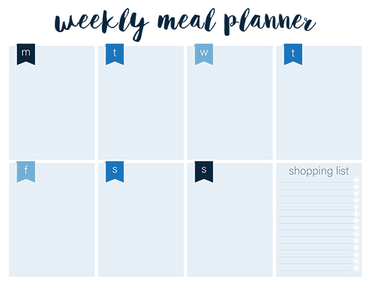 Weekly Meal Planner Poster - Weekly meal planner 